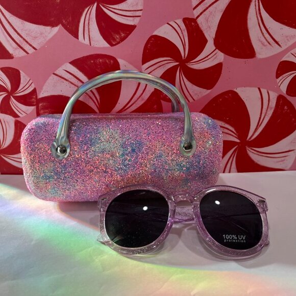 Capelli New York Girl’s 2-Piece Rainbow Sunglasses & Hardcase Set + Bonus Sky-Bl - Picture 1 of 12